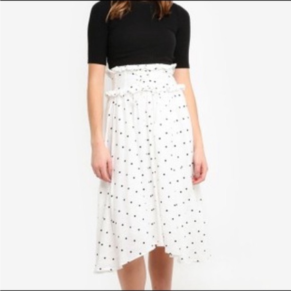 lost ink Dresses & Skirts - Lost Ink Polka Dot High Waist MIDI Skirt